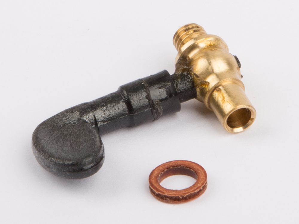 Steam regulator, brass, with plastic handle D366, 396, 406,430, 496