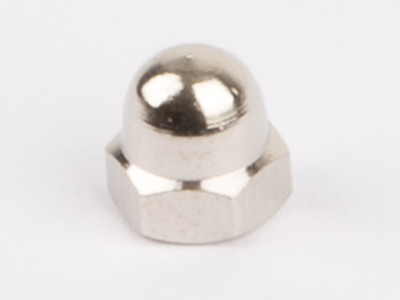 1597 Metal dome nuts, nickel plated, M3