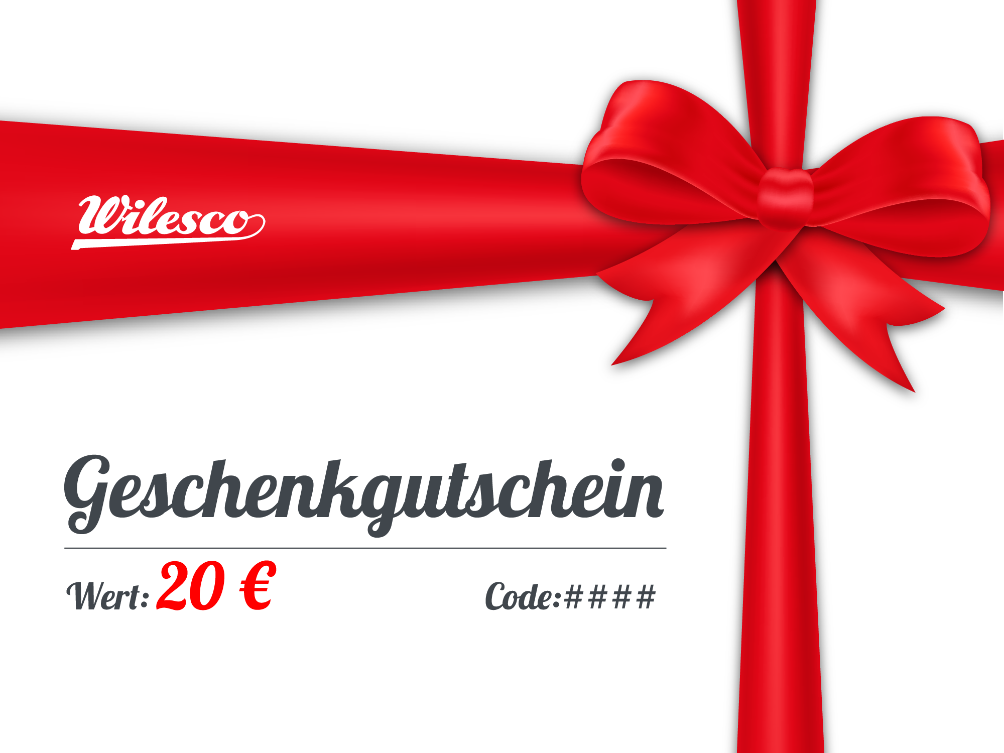 Wilesco Geschenkgutschein 20 Euro