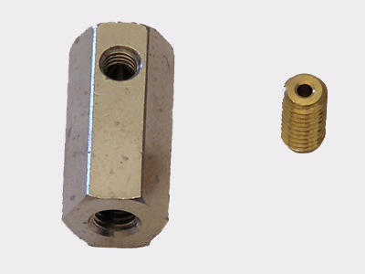 1531 Manometer base, nickel plated, with thread pin M6 (discontinued item) for manometer with rearward thread