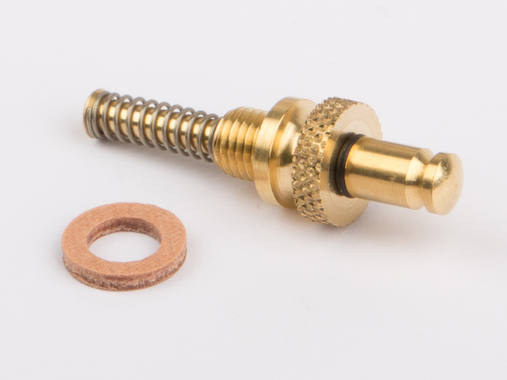 Spring loaded safety valve, after 1990, screw M 6 x 0,75 brass
